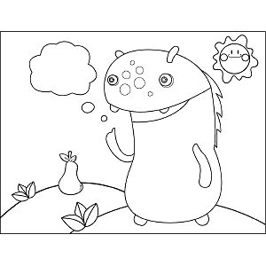 Cute Monster coloring page