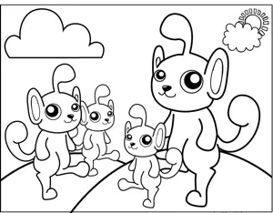 Cute Monsters coloring page