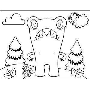 Fierce Monster coloring page