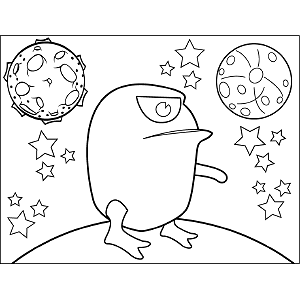 Giant Space Frog coloring page