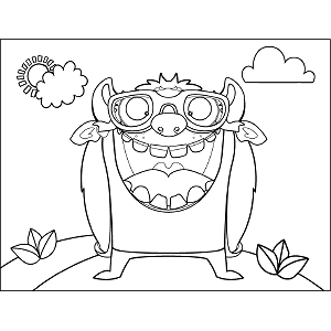 Large-mouth Monster coloring page