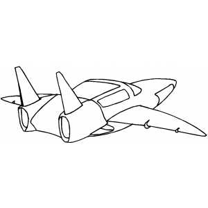 Modern Space Ship coloring page