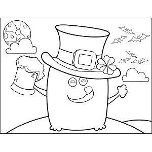 Monster Leprechaun coloring page