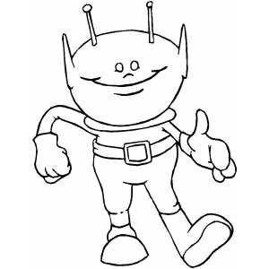 Space Alien coloring page