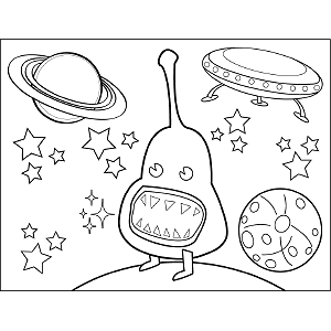 Space Alien Stalk coloring page