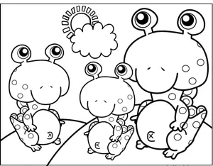 Spotted Monsters coloring page