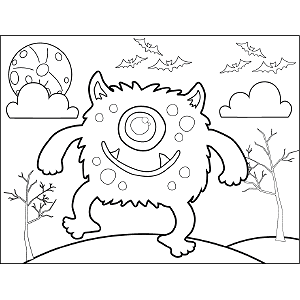 Stomping Monster coloring page