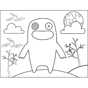 Toothless Monster coloring page