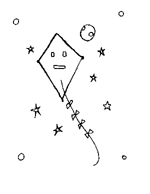 Space Kite Coloring Page