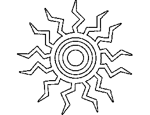 Tribal Sun Coloring Page
