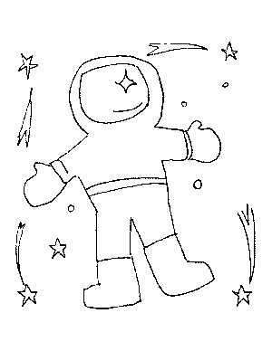 Spaceman Coloring Page