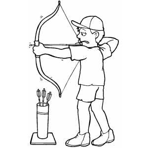 Archery coloring page