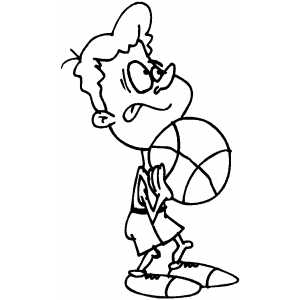 Basketball Boy Player coloring page