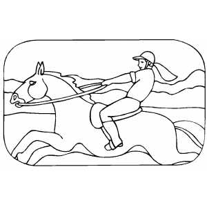 Equestrian coloring page