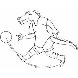 Gator Basketball Player coloring page