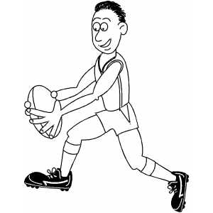 Rugby Player coloring page