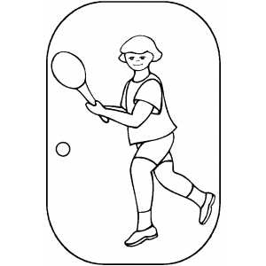 Tennis Player Girl coloring page