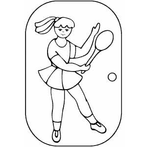 Tennis Strike coloring page