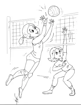 Volleyball Game coloring page