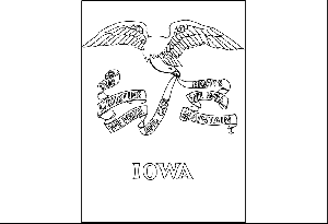 Iowa State Flag Coloring Page
