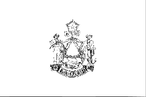 Maine State Flag Coloring Page