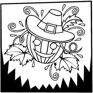 Smiling Pumpkin coloring page