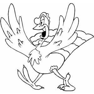 Yelling Turkey coloring page