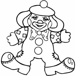 Doll Clown coloring page