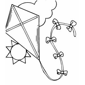 Kite In The Sky coloring page