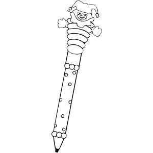 Pen With Clown coloring page