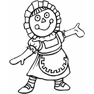 Rag Doll Girl coloring page
