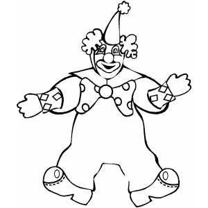 Stuffed Clown coloring page