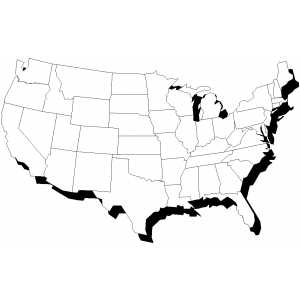 3D USA Map coloring page
