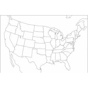 USA Map coloring page