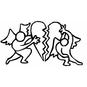 Angels Mending Heart coloring page
