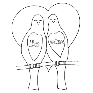 Be Mine Valentine coloring page