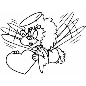 Cupid Girl coloring page