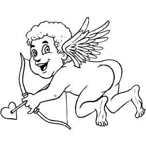 Cupid With Bow coloring page
