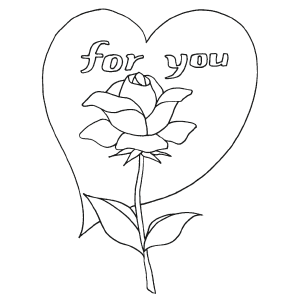 For You Valentine coloring page