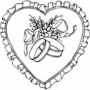 Heart With Ornament coloring page