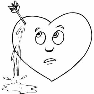Pierced Heart coloring page