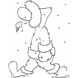 Freezing coloring page