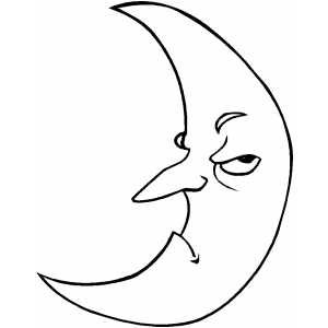 Mean Moon coloring page