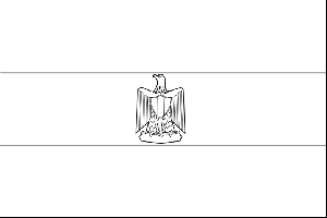 Egypt Flag coloring page