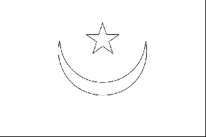 Mauritania Flag coloring page
