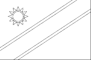 Namibia Flag coloring page