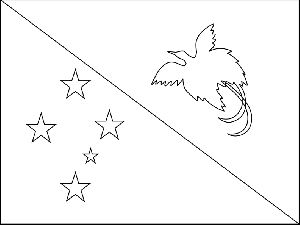 Papua New Guinea Flag coloring page