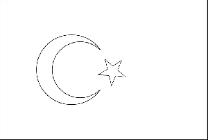 Turkey Flag coloring page