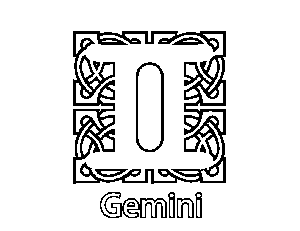 Celtic Gemini coloring page