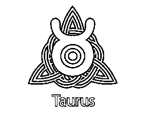 Celtic Taurus coloring page